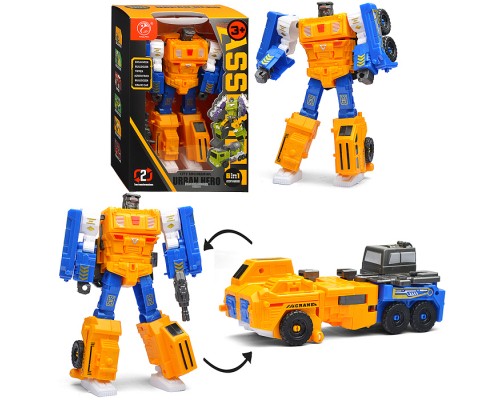 Робот трансформирующийся в грузовик с краном, в коробке