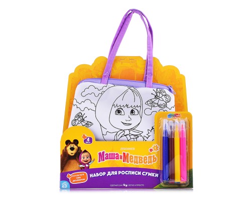 Сумка-трапеция для росписи Маша и Медведь