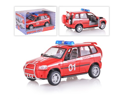 Машина "Автопарк. Пожарная охрана" на батарейках, в коробке