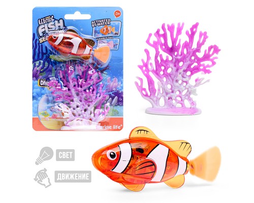 Заводная игрушка "Рыбка" на листе