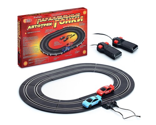 Автотрек "Параллельные гонки" (125 см.), в коробке