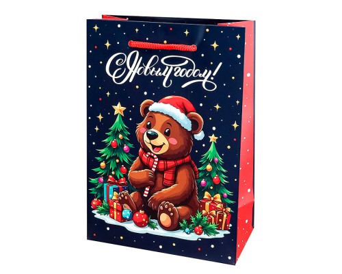 Пакет подарочный 14х20х6,5 см (MS) "Медведь"