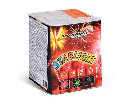 Батарея салютов "Starlight" (0,8" х 16 залп.) * в кор. 24 шт. Срок до 01.02.28