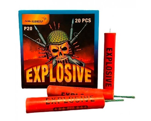 Петарды фитильные "Explosive" (в уп. 20 петард) * в кор. 4 бл. х 24 уп. Срок до 01.02.27