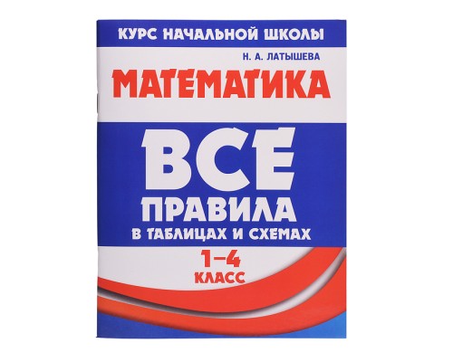 Все правила в таблицах и схемах. Математика 1-4 класс.
