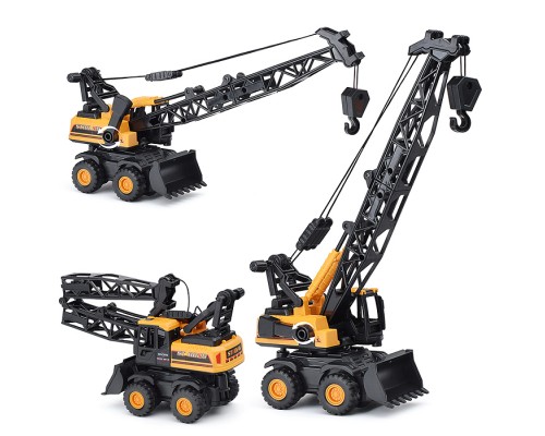 Машина "Кран с ковшом" инерционная, в пакете