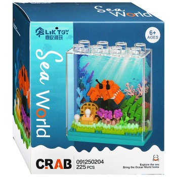 Конструктор "Крабик в аквариуме" (225 дет.) в коробке