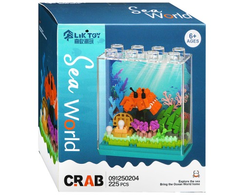 Конструктор "Крабик в аквариуме" (225 дет.) в коробке
