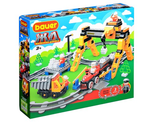 Конструктор 927 "Железная дорога" поезд и конвейер на руднике Блокмена