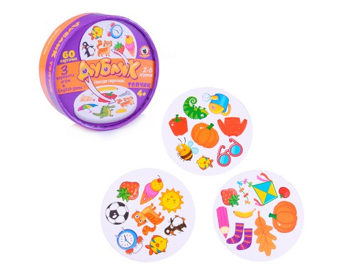 Дублик в круглой коробке "Топчик" 60 карточек