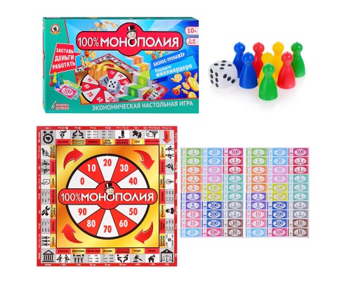 Экономическая настольная игра "100%Монополия"