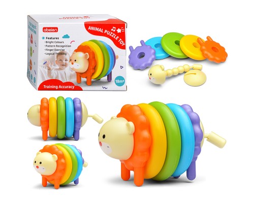 Пирамидка "Зверёк" в коробке