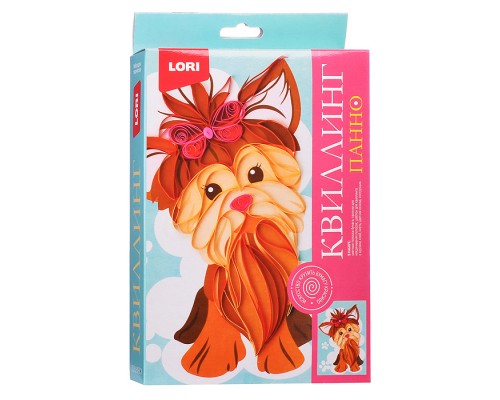 Квиллинг. Панно "Милый щенок"