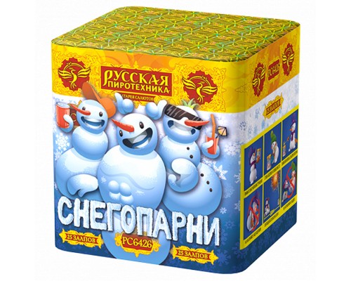 Батарея салютов "Снегопарни" (0,9" х 25 залп.) * в кор. 9 шт. Срок до 01.04.28
