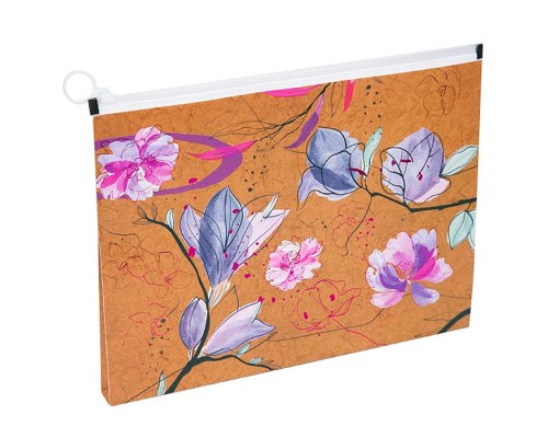 Папка на молнии с расширением "Bloom Garden" A4 (320x245х25 мм) 180 мкм,
