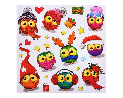 Декоративные наклейки. Совята (30х30 см)