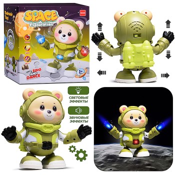 Медведь "Космонавт" поёт и танцует, в коробке