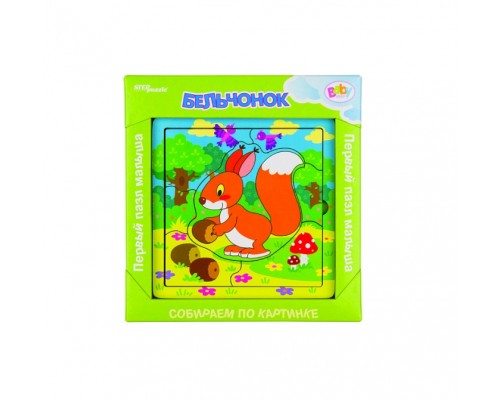 Игра из дерева "Бельчонок" (собираем по картинке) (Baby Step)