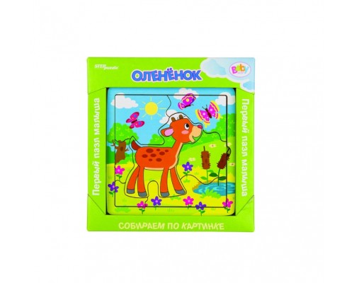 Игра из дерева "Оленёнок" (собираем по картинке) (Baby Step)