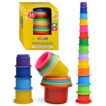 Пирамидка большая 14 формочек Пирамидка большая 14 формочек