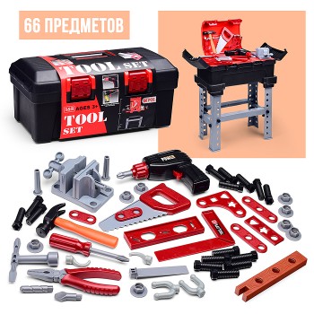 Набор интсрументов "Юный строитель" в коробке Набор интсрументов "Юный строитель" в коробке