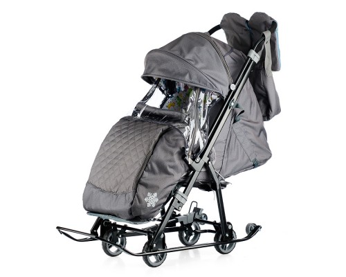 Санки-коляска Кидс 3-2Т (серебро)