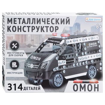 Конструктор металлический "Омон" (314 дет.) в коробке Конструктор металлический "Омон" (314 дет.) в коробке