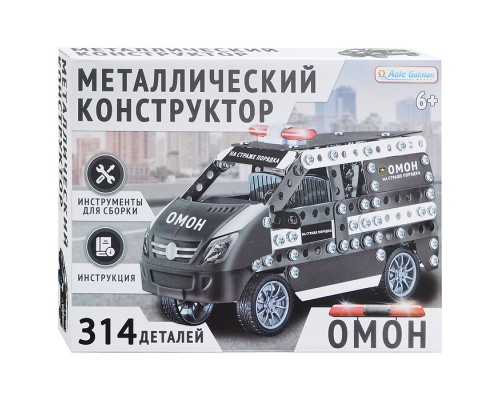 Конструктор металлический "Омон" (314 дет.) в коробке Конструктор металлический "Омон" (314 дет.) в коробке