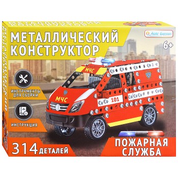 Конструктор металлический "МЧС" (314 дет.) в коробке Конструктор металлический "МЧС" (314 дет.) в коробке