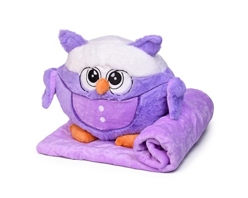 Мягкая игрушка "Сова" с пледом (110х150)