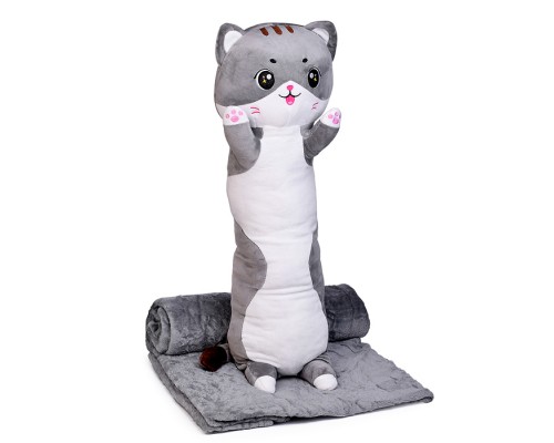 Мягкая игрушка "Кот" с пледом (110х150)