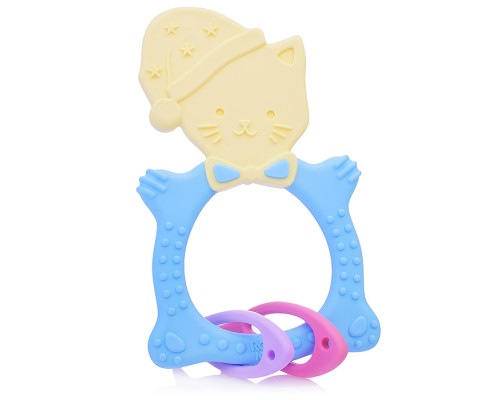 Универсальный прорезыватель MEOW TEETHER. Цвет голубой.