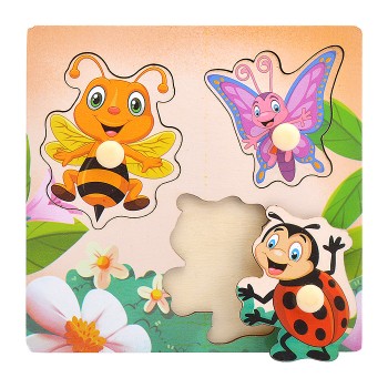 Пазл-вкладыш "Веселые насекомые"