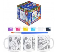 Кружка для росписи (краски, кисточка)