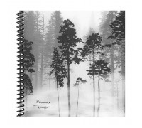 Записная книжка 48л. "Лес в тумане" 158х158см. пластиковая обложка, цв.спираль