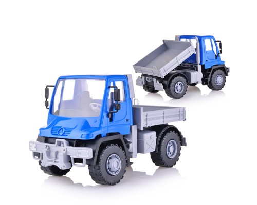 Самосвал бортовой Мерседес "Unimog U 500" (17,5 см. синий)