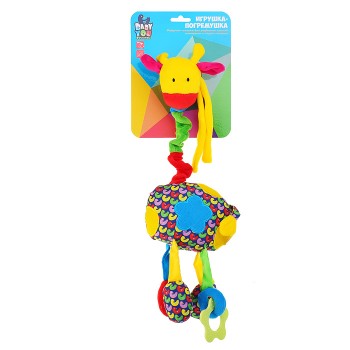 Мягкая растяжка Жираф 35 см., муз., CRD 19х15 см.