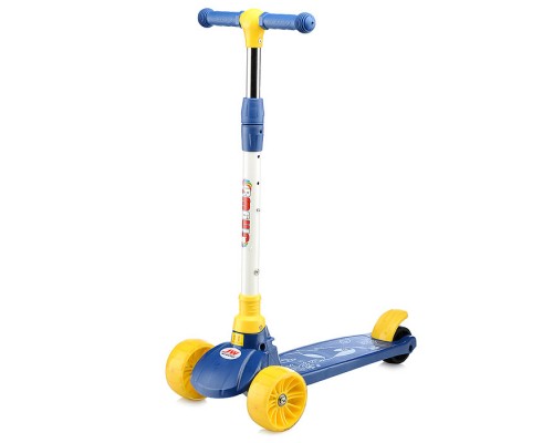 Самокат 3-х кол., колёса световые PU, желтый