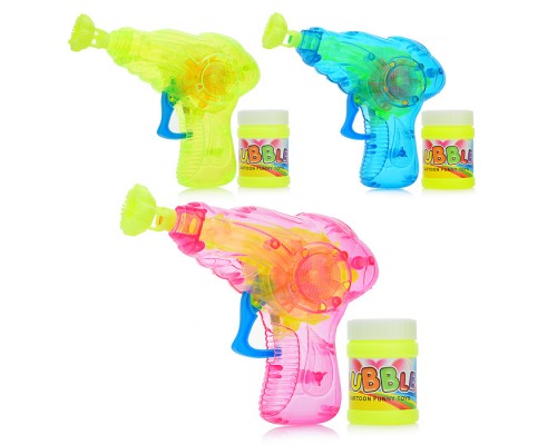 Мыльные пузыри "Пистолет" (цвет микс прозрачный) в пакете