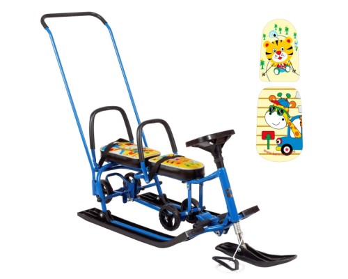 Игрушка Снегокат детский 507 "TWINS BABY Wheel" для двоих (Жирафик)