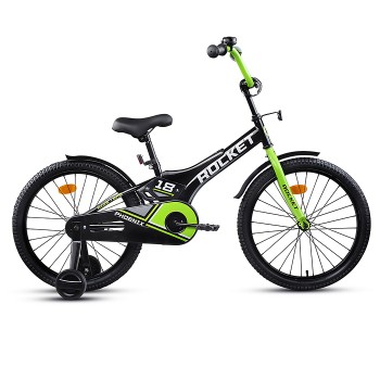 Велосипед 18" Rocket Phoenix, цвет черно/зеленый