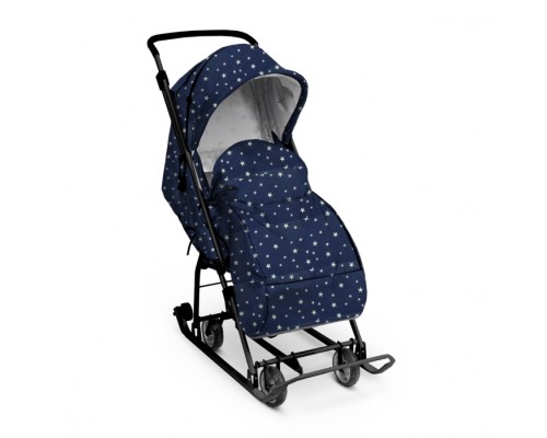 Коляска комбинированная "Наши детки 3-1К" (синий со звездочками)
