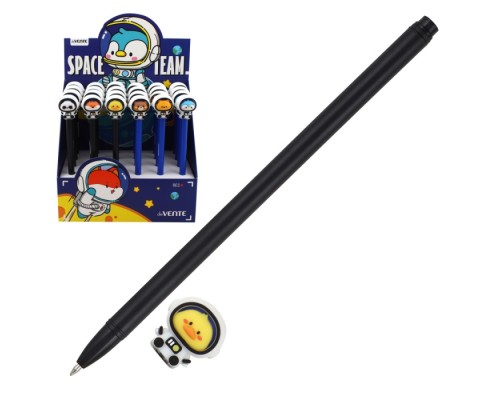 Ручка шариковая подарочная "Space Team" с декоративным элементом, d=0,7 мм, ультра гладкое