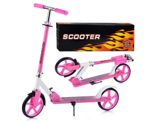 Самокат 2-х кол., розовый, PU/ 200 мм, ABEC 7, в коробке