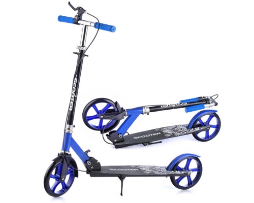 Самокат 2-х кол., синий, PU/ 200 мм, ABEC 7, в коробке