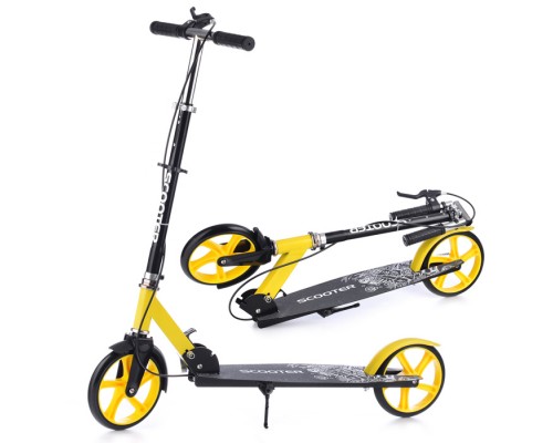 Самокат 2-х кол., желтый, PU/ 200 мм, ABEC 7, в коробке