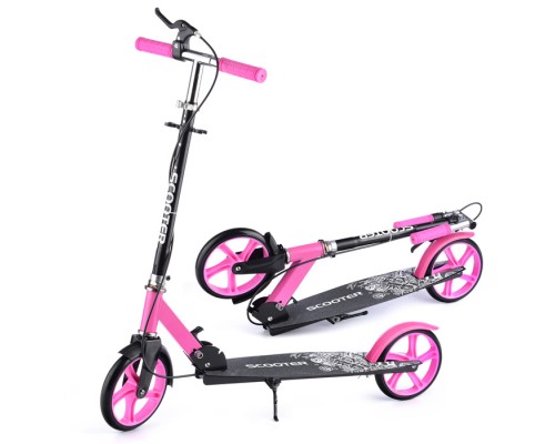 Самокат 2-х кол., розовый, PU/ 200 мм, ABEC 7, в коробке