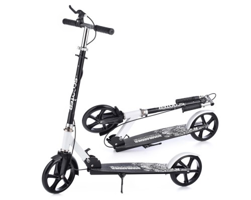 Самокат 2-х кол., белый, PU/ 200 мм, ABEC 7, в коробке