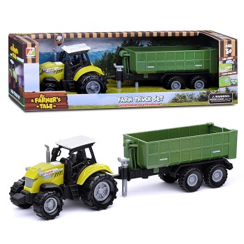 Трактор "Фермер" с прицепом, в коробке