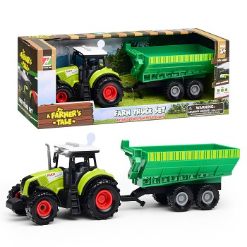 Трактор "Фермер" с прицепом, в коробке